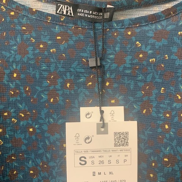 NWT MINI FLORAL PRINT ZARA DRESS - Picture 4 of 4